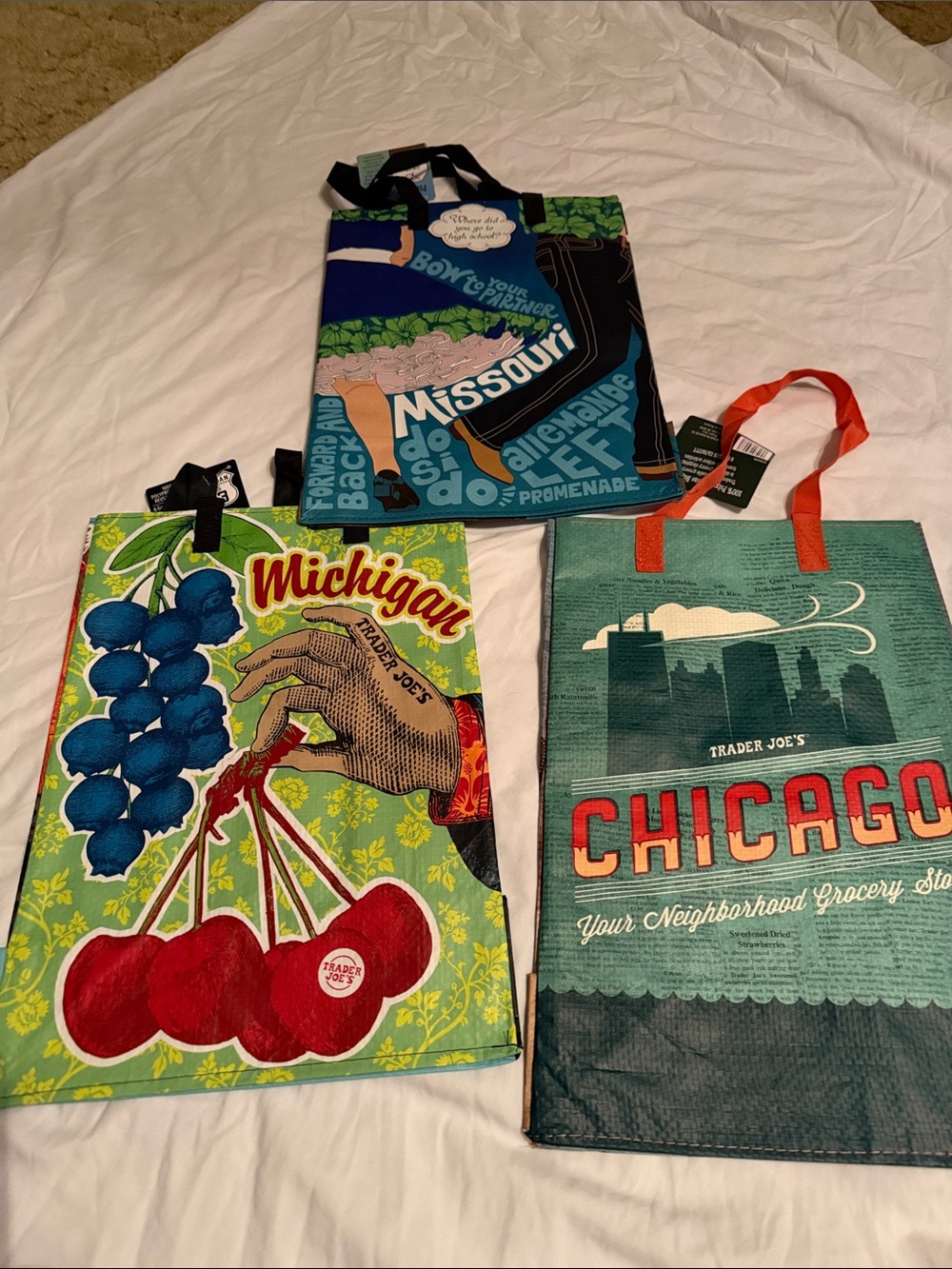 Trader Joe’s Reusable State Bags – 3-Bag Bundle
